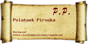 Polatsek Piroska névjegykártya